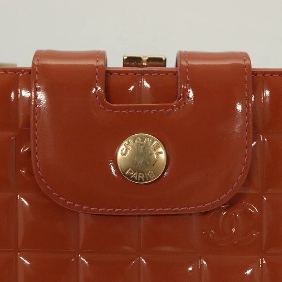 CHANEL Clutch Bag Enamel Pink Gold CC Auth - Picture 14 of 16